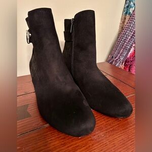 Impo Black Ankle Booties with Buckle